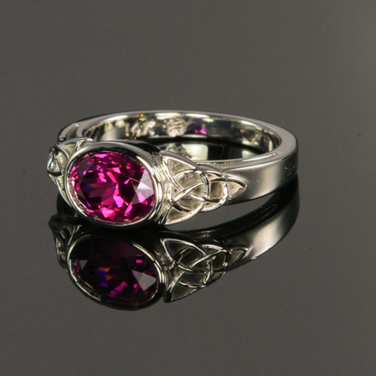 TEST 14K White Gold Grape Garnet Ring by Christopher Michael 2.39 Carats