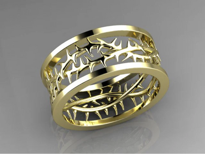 TEST Men's Crown of Thorns Wedding Band