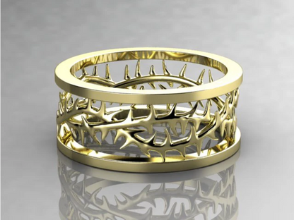 TEST Men's Crown of Thorns Wedding Band