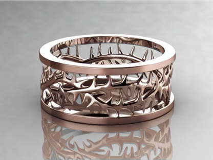 TEST Men's Crown of Thorns Wedding Band