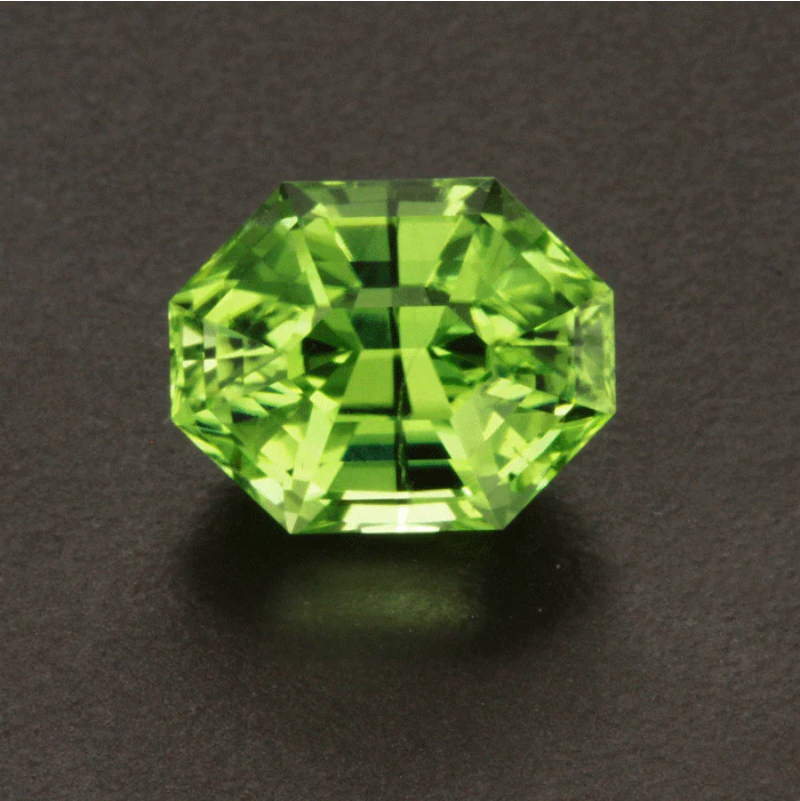 TEST Step Cut Octagon Peridot Gemstone 8.74 Carats