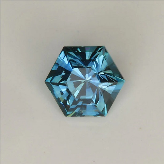 TEST Hexagonal Cut Sapphire 1.35 Carat from Montana